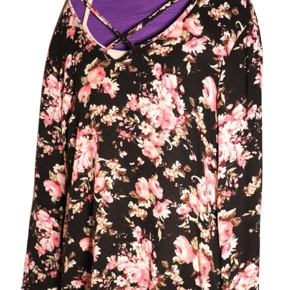 🎊3 FOR $10 REBEL SUGAR WOMENS FLORAL BLOUSE MEDIUM - Picture 2 of 2